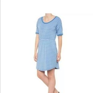 Columbia Sportswear Stormy Blue Stripe PFG Slack Water Knit Dress Size Large